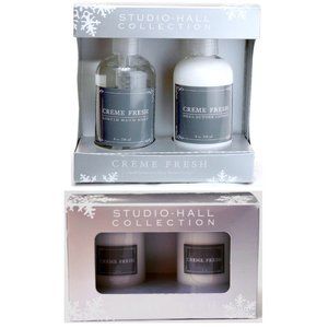 Studio Hall Hand Soap Lotion & 2 Votive Candles Set Creme Fresh